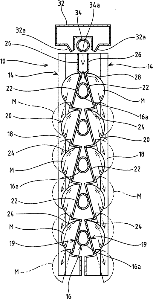 Ice making unit for flow down type ice maker