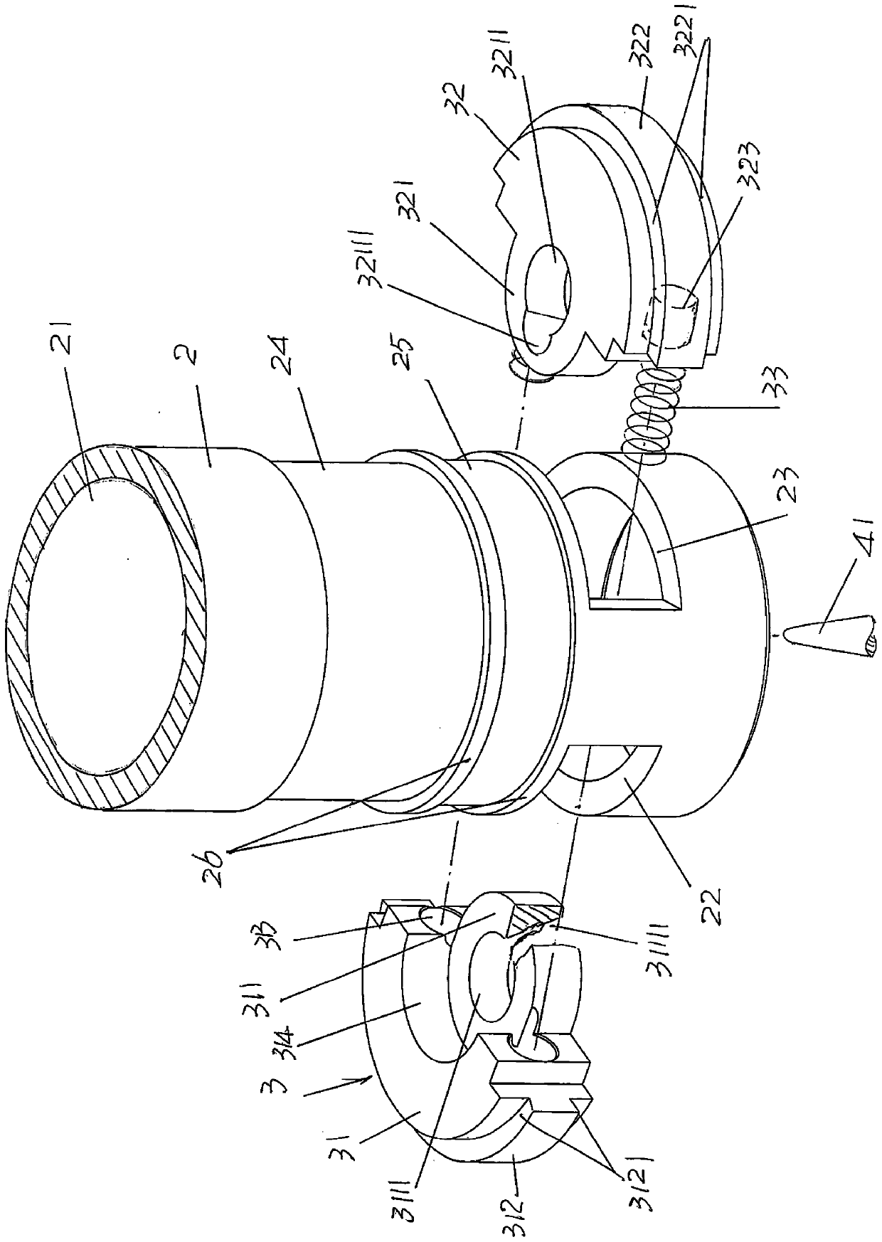 Matching structure for drum plate and pipe body locking groove of telescopic baton