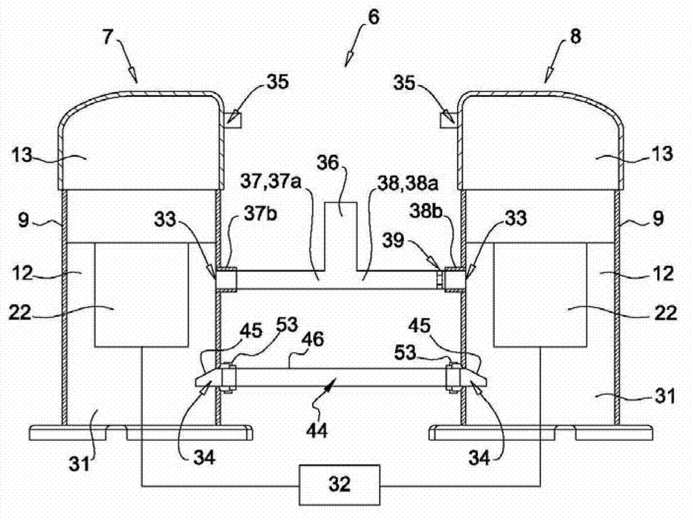 Compression device, and thermodynamic system comprising such compression device