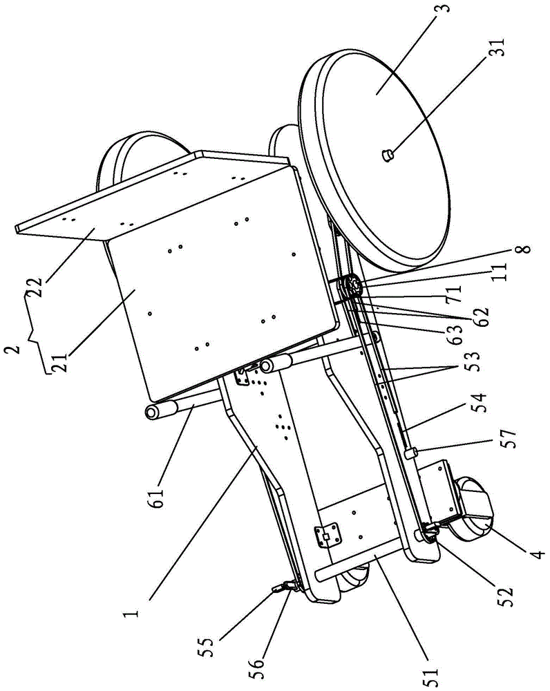 A kind of multi-functional fitness rollator