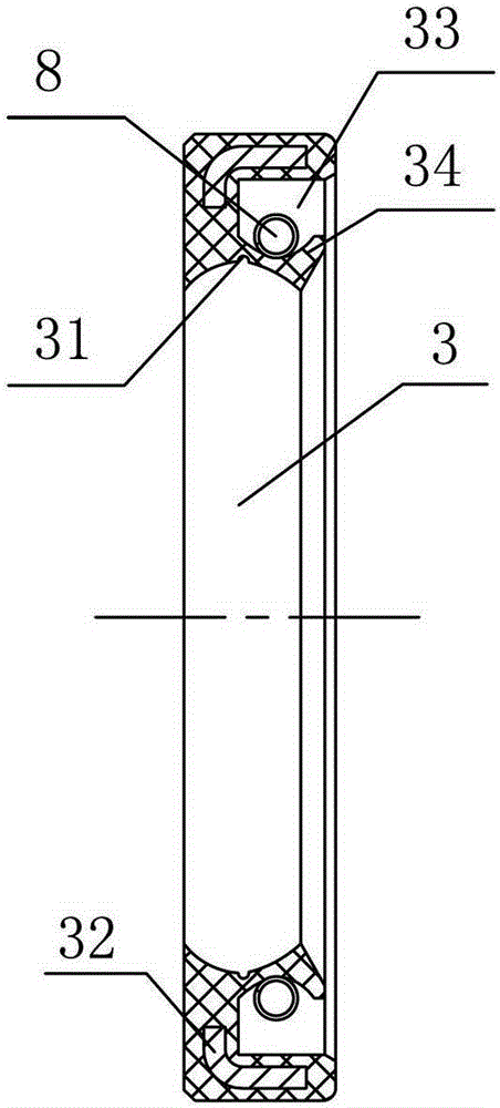 An automobile constant velocity drive shaft sheath driven bearing