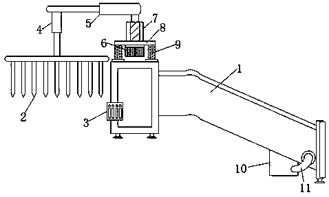 Movable grab bucket type bar screen machine