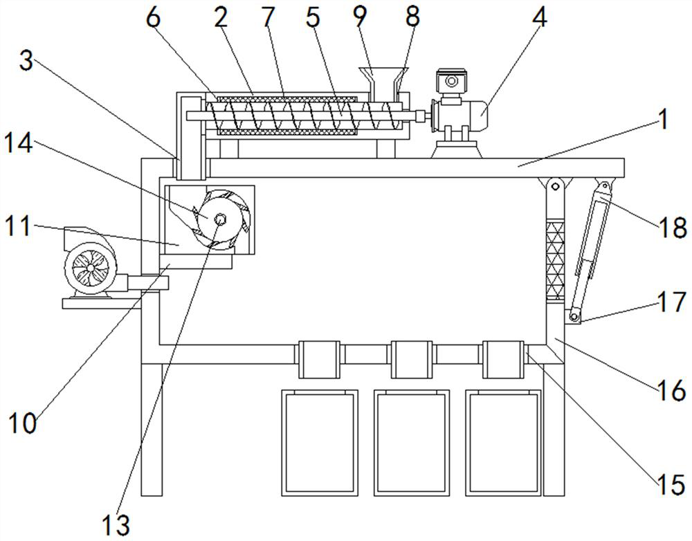 Tea leaf winnowing device