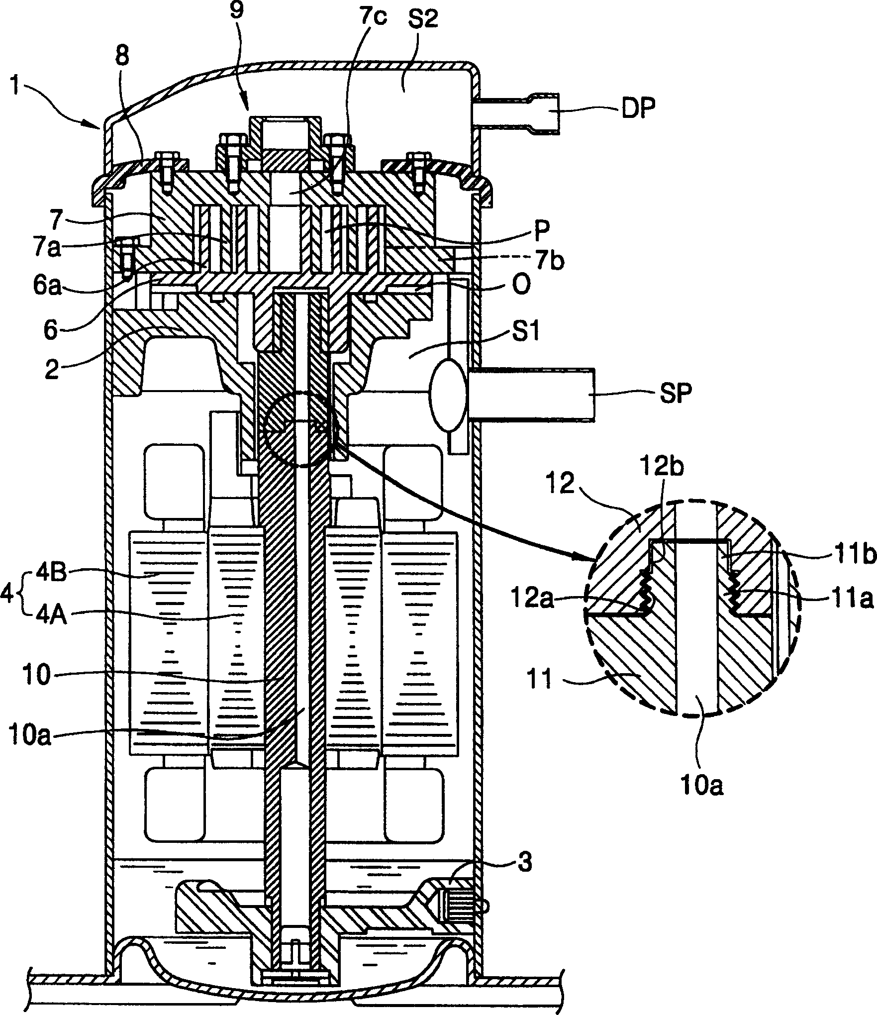 Anti-reversal rotary device for scroll compressor