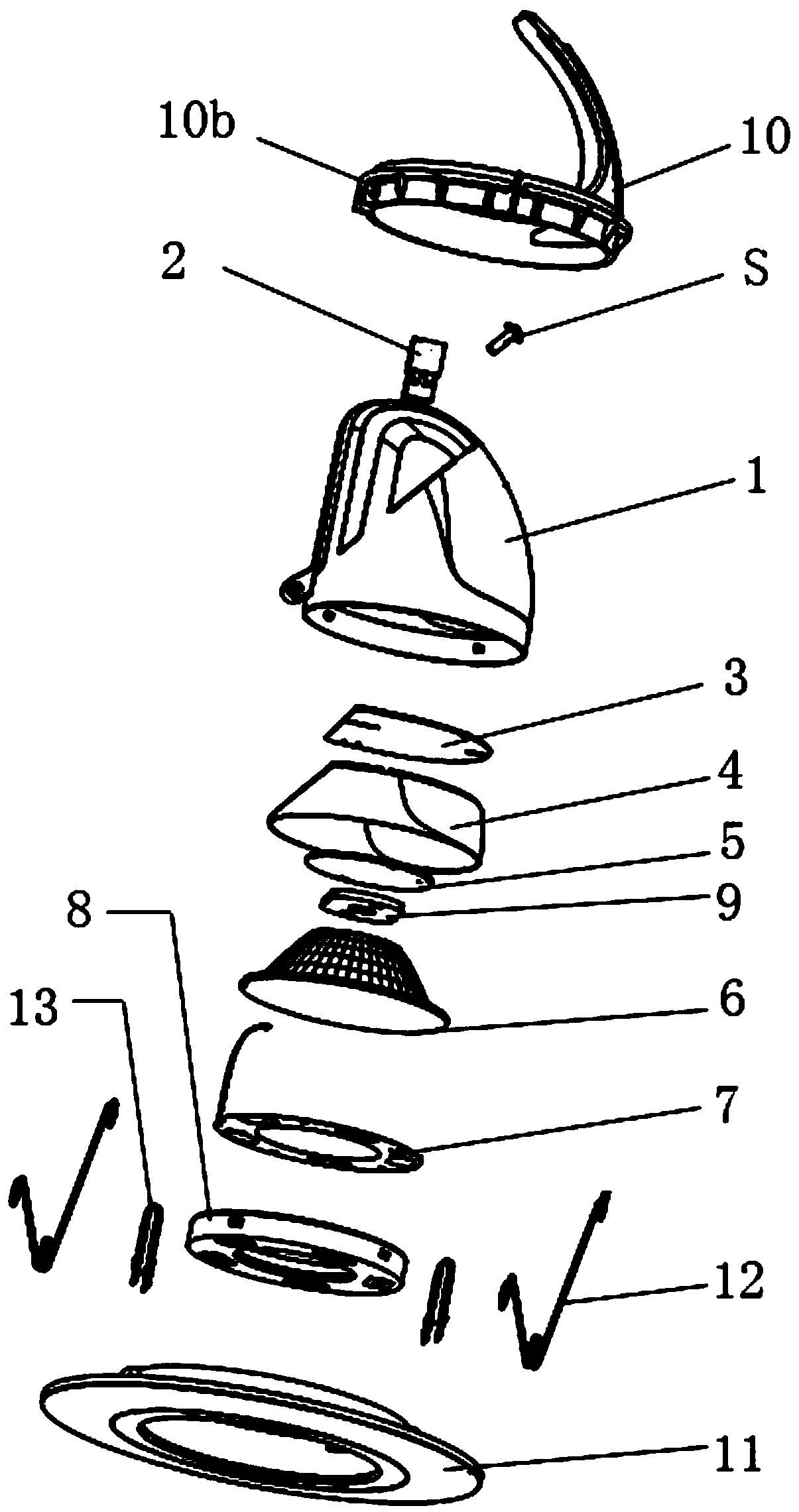 Touch-type color-temperature adjusting lamp