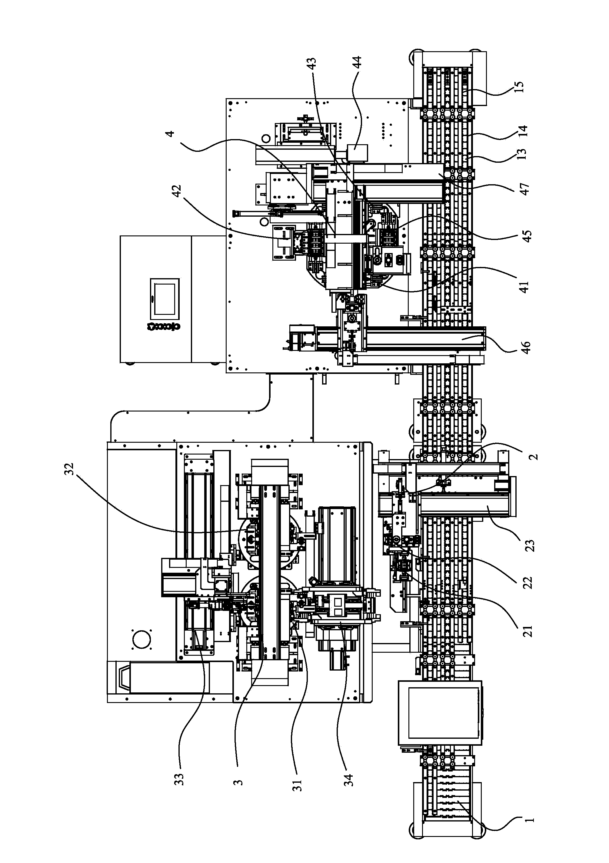 Automatic device for welding and detecting lithium battery