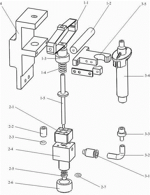 Piezoelectrically-driven jet type glue dispensing device