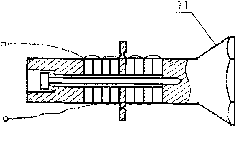 Big opening angle stack wafer transmitting transducer