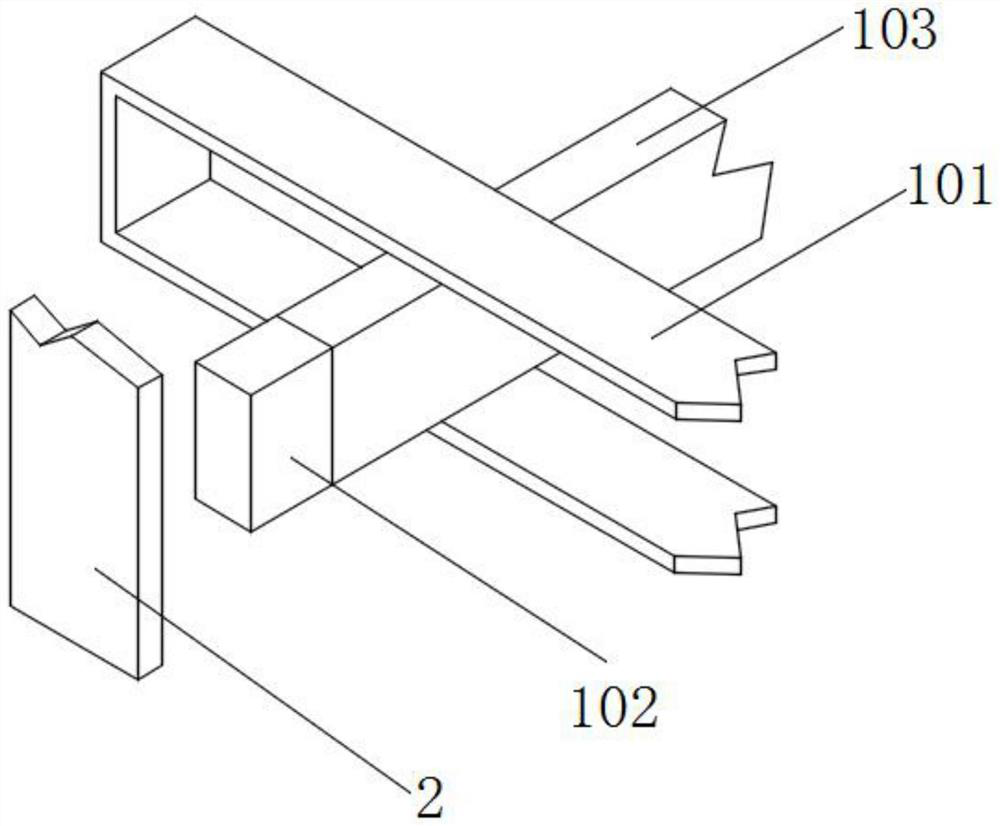 Three-axis linkage gluing machine with anti-blocking structure