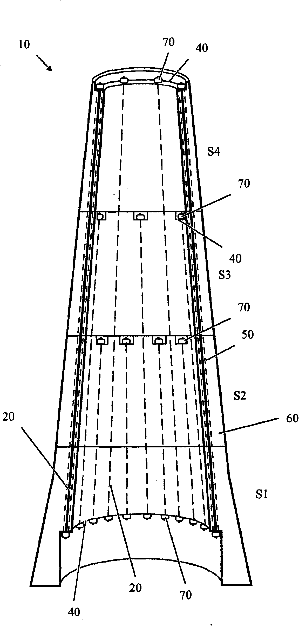 Method of making hollow concrete elements