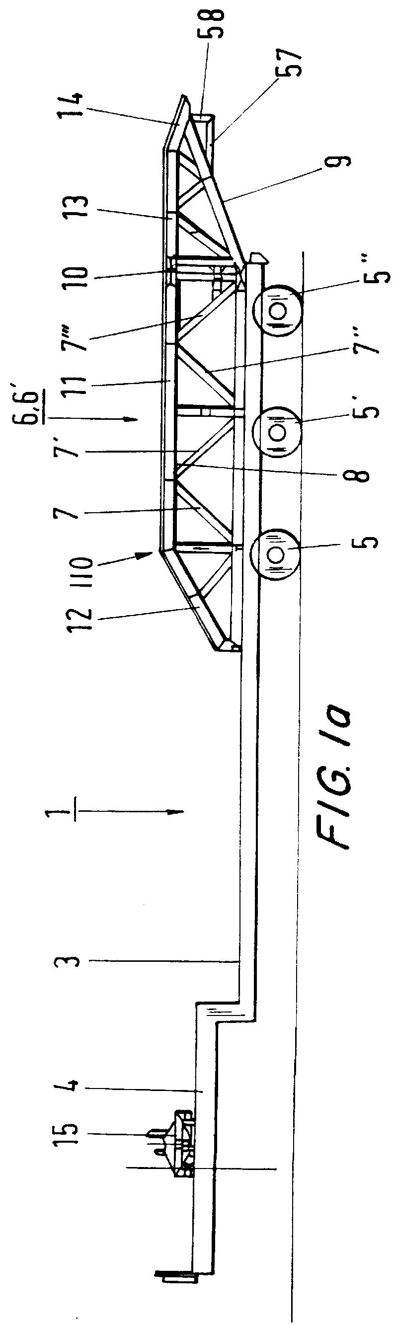 Apparatus for reducing the axle load of a multiaxle movable telescopic crane