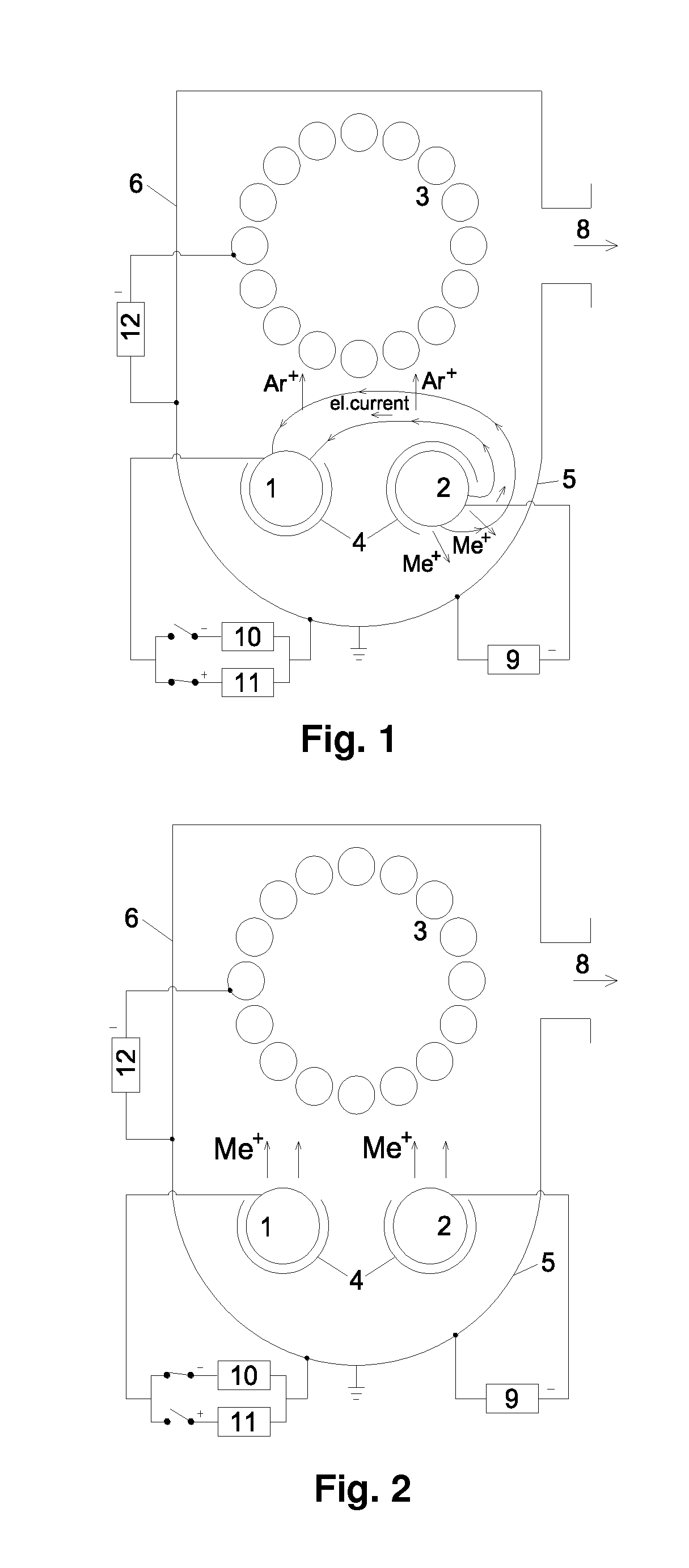 Glow Discharge Apparatus and Method with Lateral Rotating Arc Cathodes