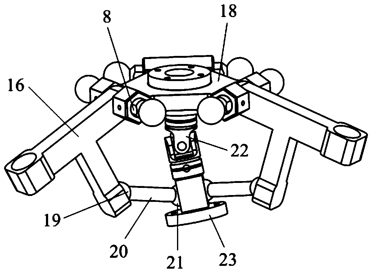 Five-degree-of-freedom parallel mechanism containing double-drive composite branched chains