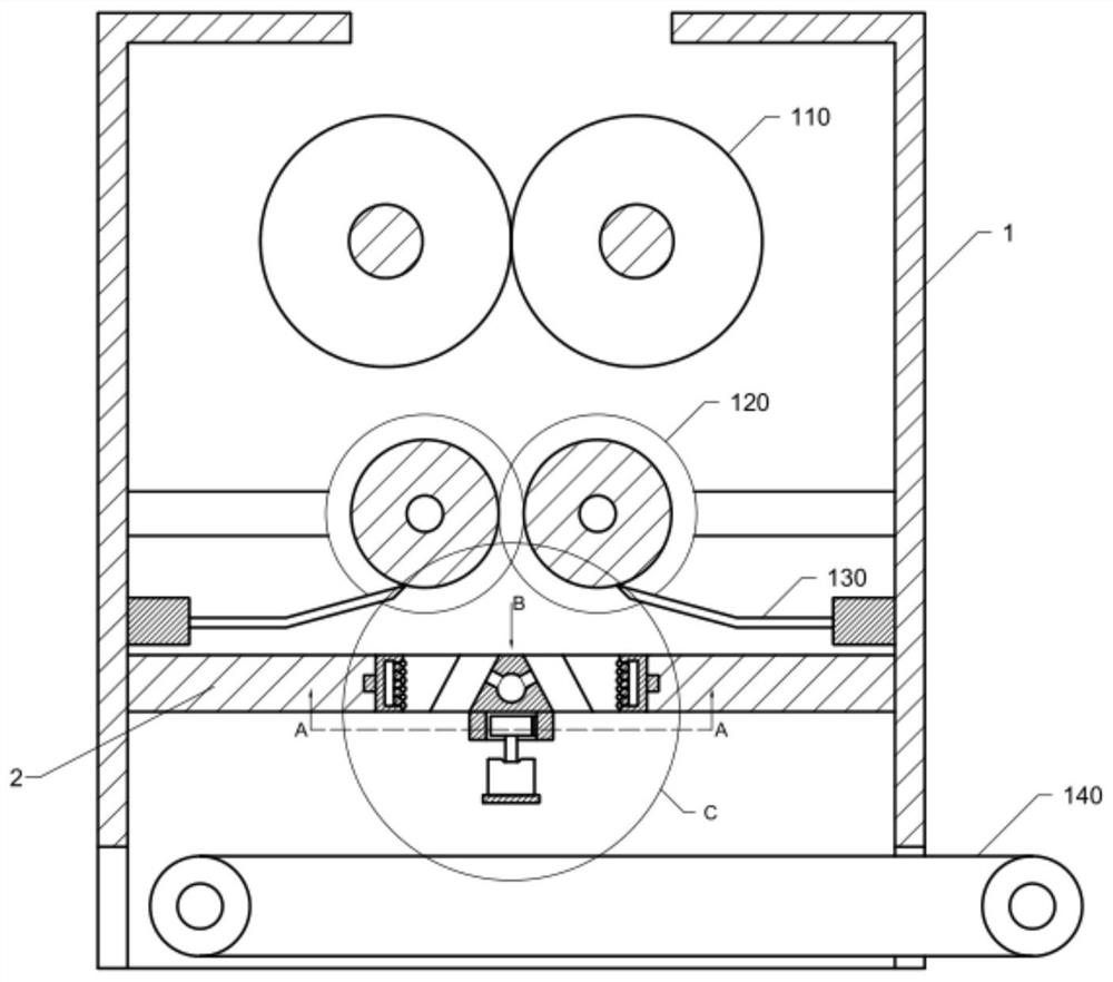 Shredding device for production of non-fried instant noodles