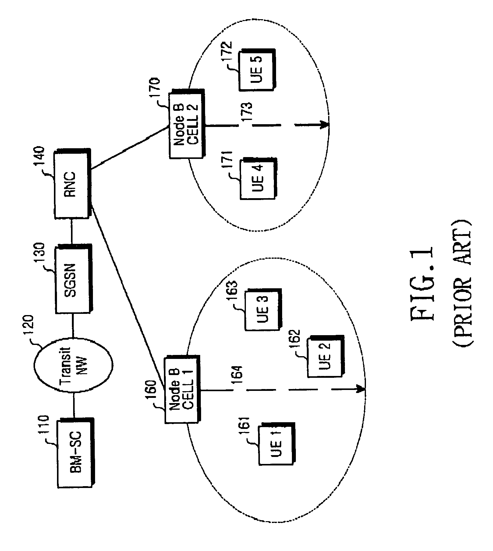 Method for cell reselection in an MBMS mobile communication system