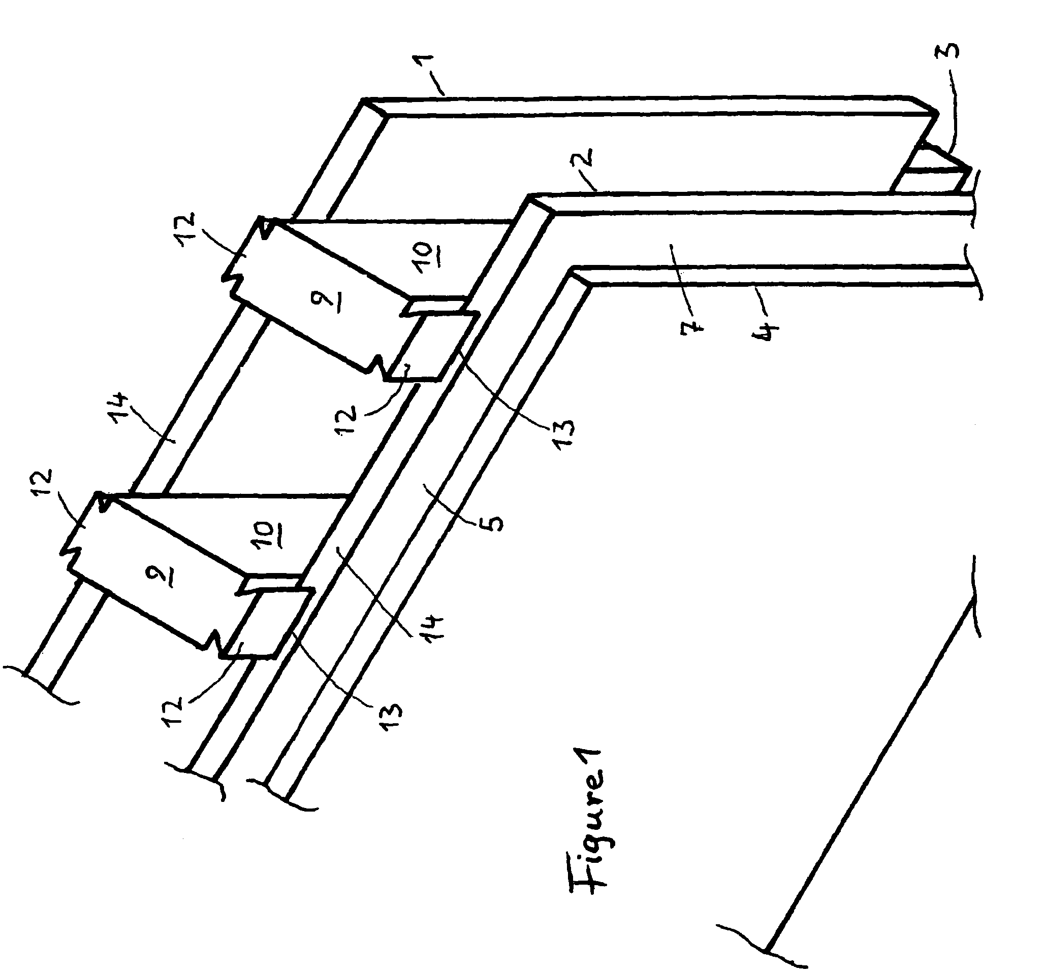 Wooden building element for constructing the walls of a building
