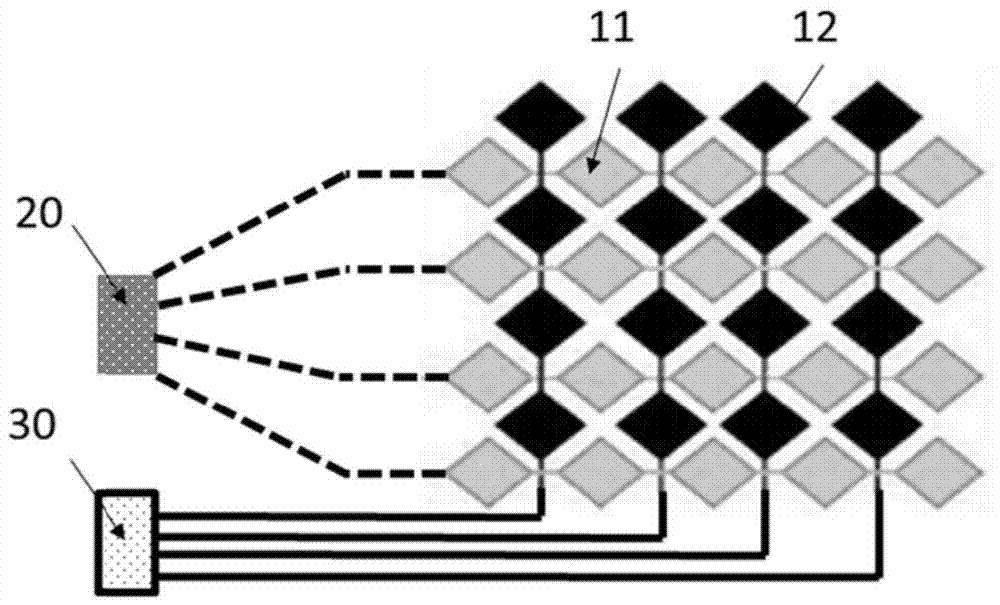 Capacitance detection device and detection method of a touch sensor