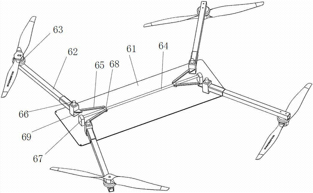Mixed layout unmanned aerial vehicle and control method thereof