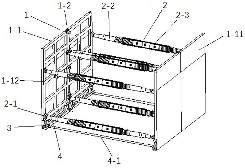 Small-section tunnel combined type straight wall lining formwork trolley