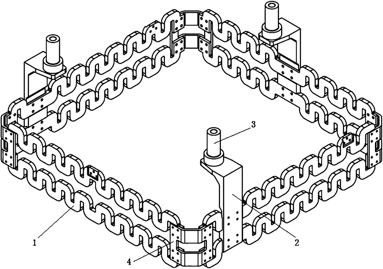 Graphite side heater of layered serpentine polycrystalline silicon ingot furnace