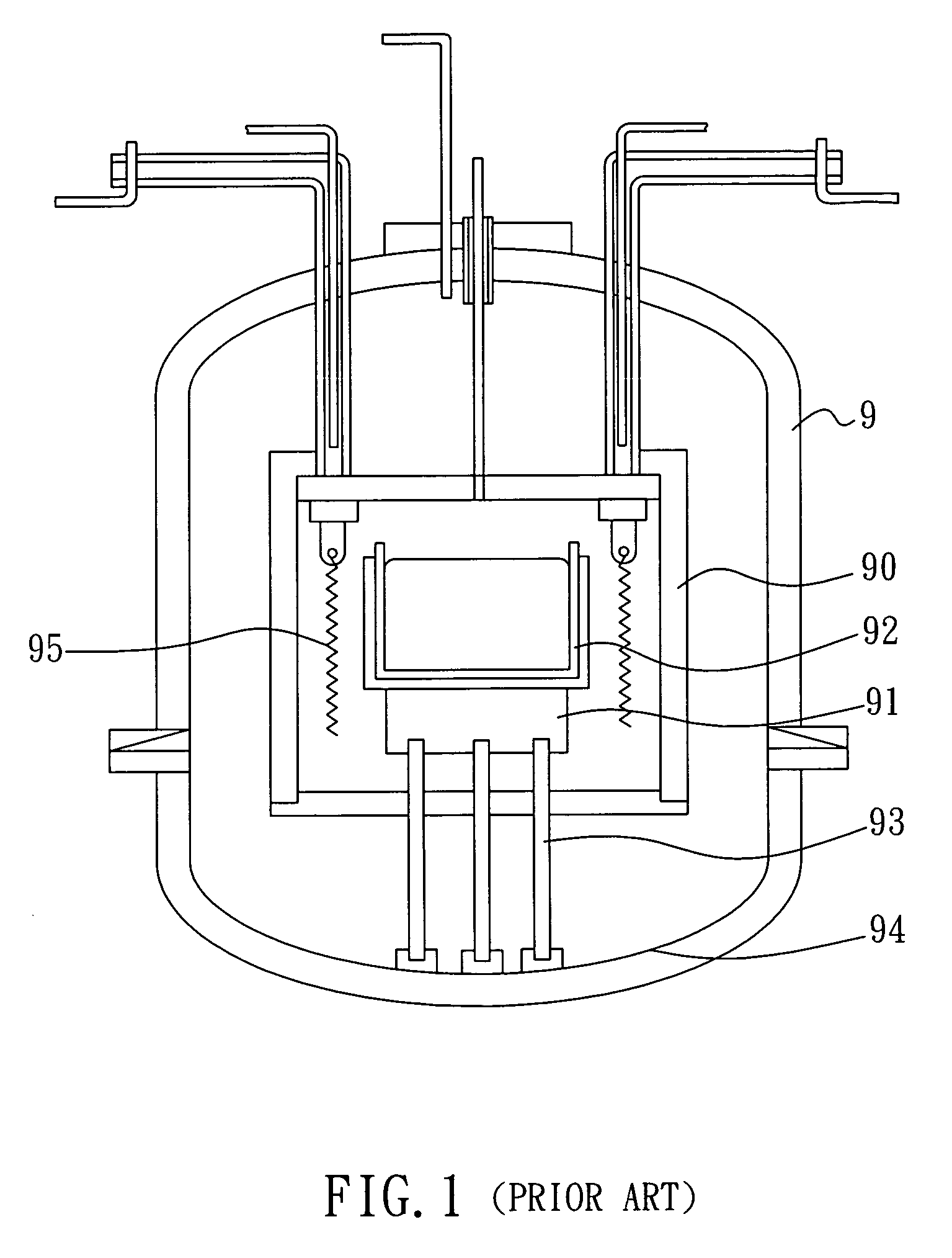 Supporting table having heaters inside crystal-growing furnace