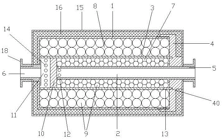 Device for collecting and storing thermal energy in automobile exhaust
