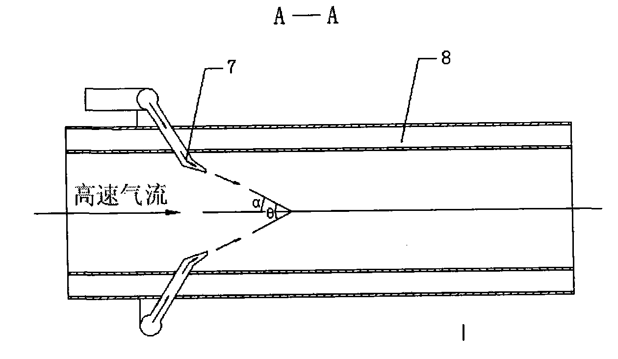 Method and device for generating foam in high-speed gas jet