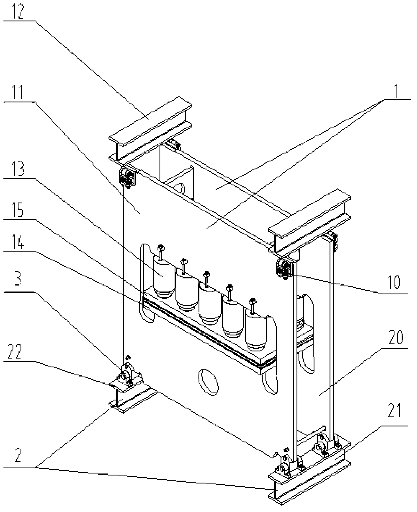 Continuous press frame assembly and continuous press