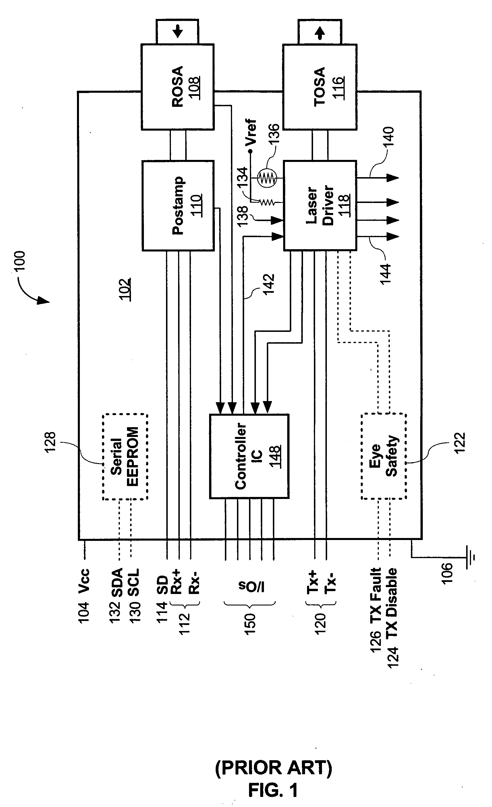 Optical transceiver module with multipurpose internal serial bus