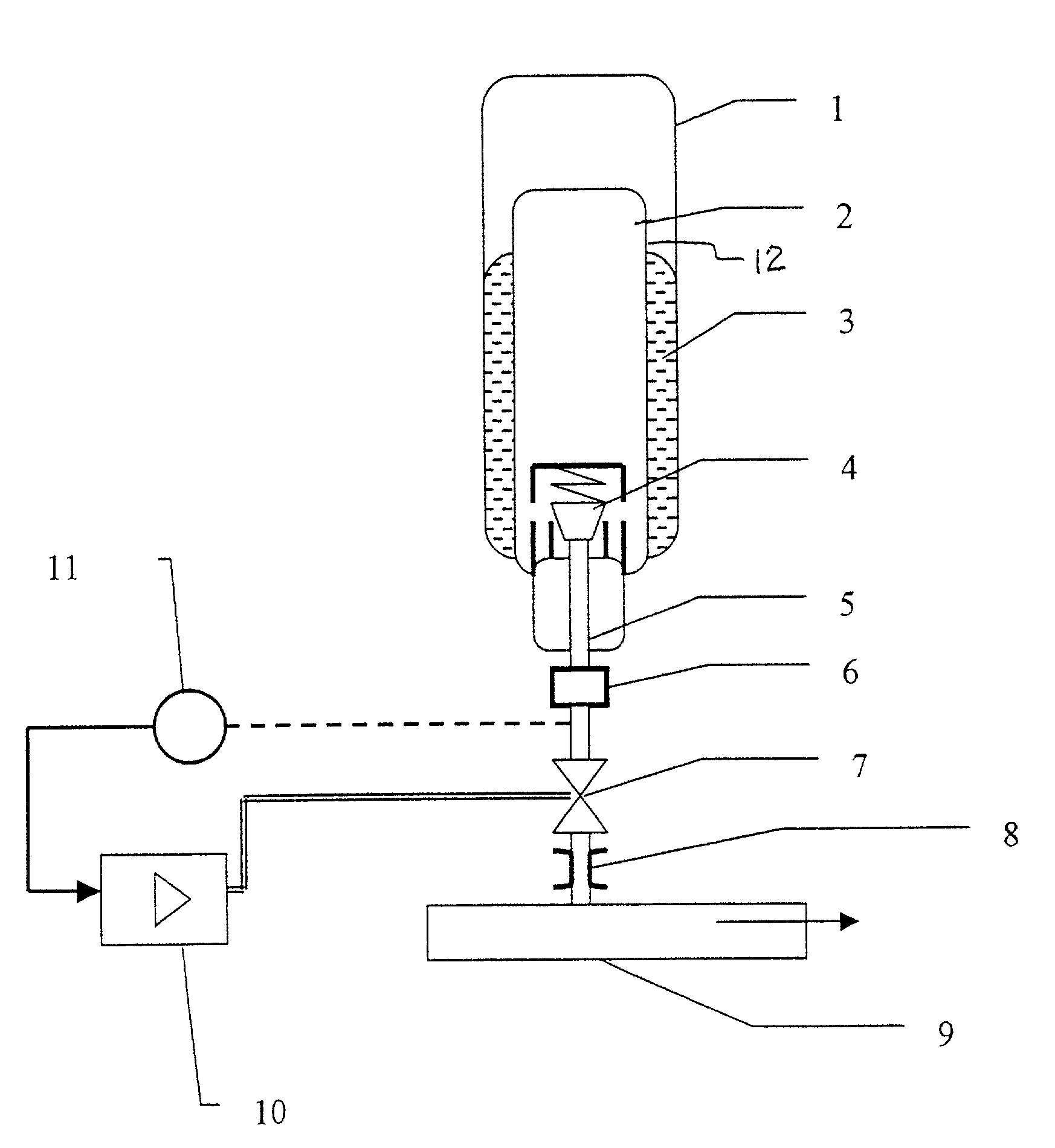 Anesthetic metering system
