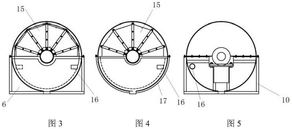 Rotary-wheel-type small sewage treatment device