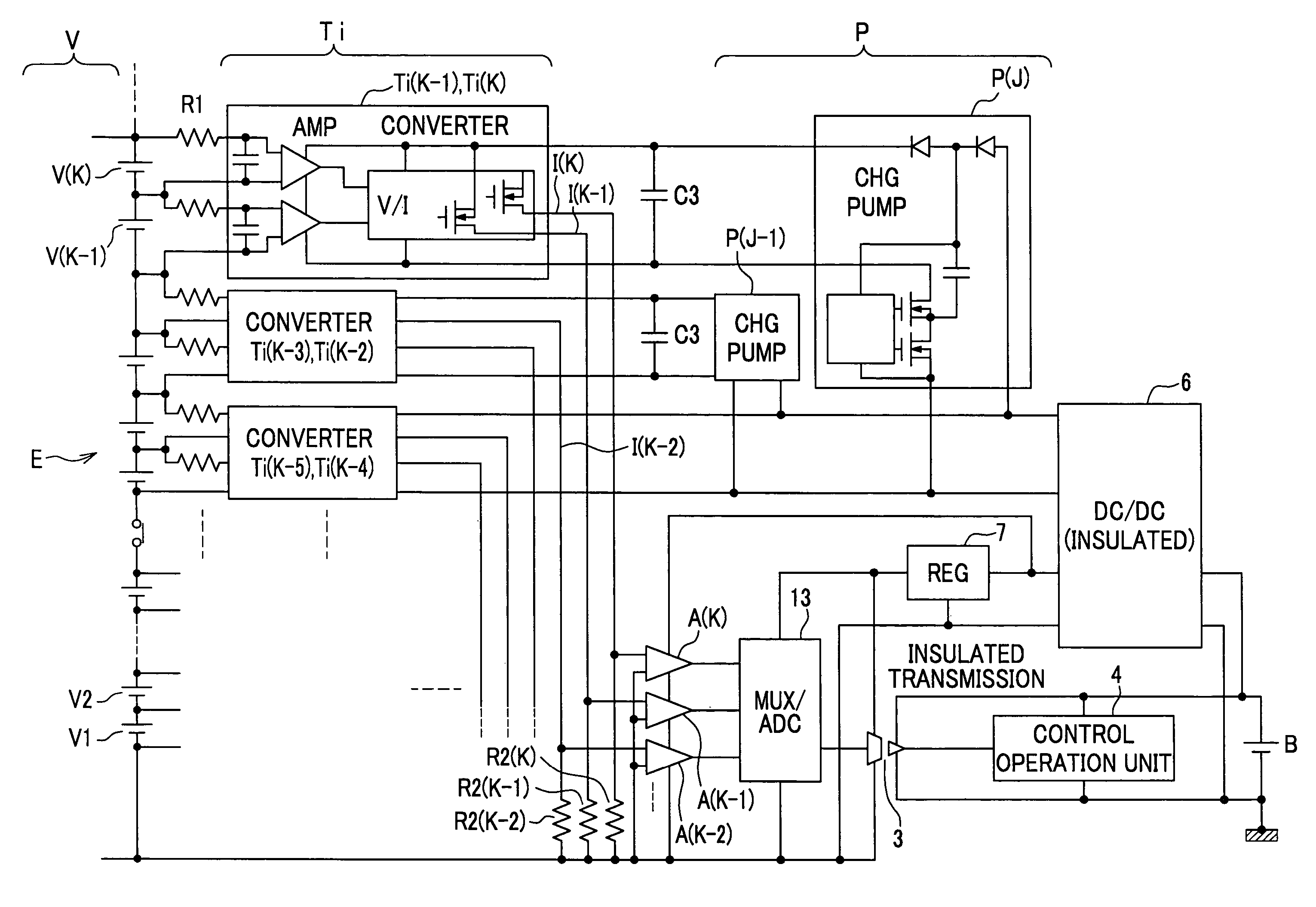Battery voltage measurement circuit, battery voltage measurement method, and battery electric control unit