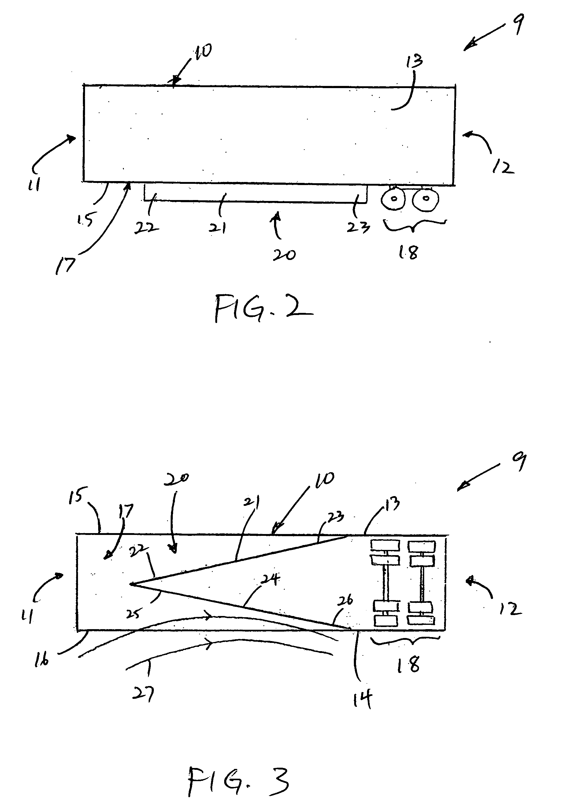 Aerodynamic drag reduction apparatus for wheeled vehicles in ground effect