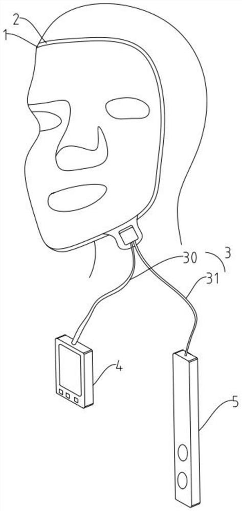 Phototherapy deep maintenance and intelligent feedback massage introduction mask and preparation method thereof