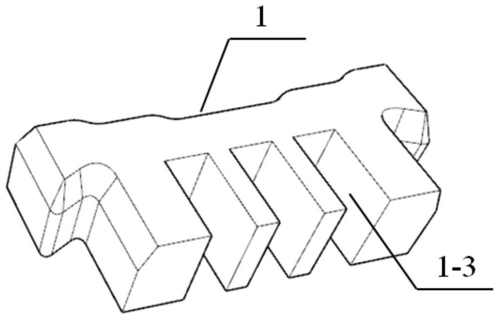 Fish nest type hinge rows and underwater bank protection structure adopting same
