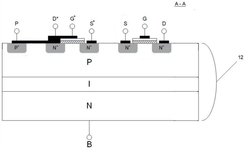 Photoelectric amplification integrated triode chip