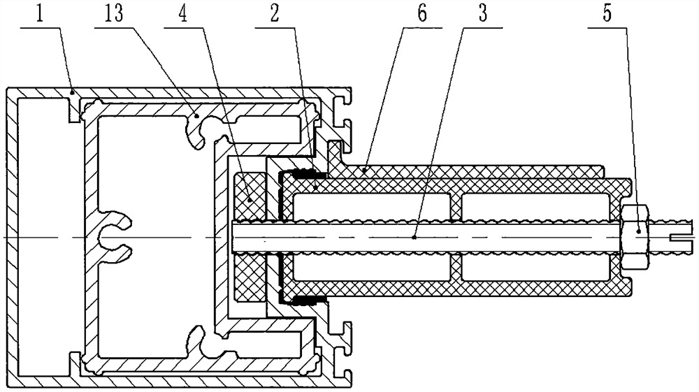 Ultralow-energy-consumption building curtain wall frame profile device and manufacturing method