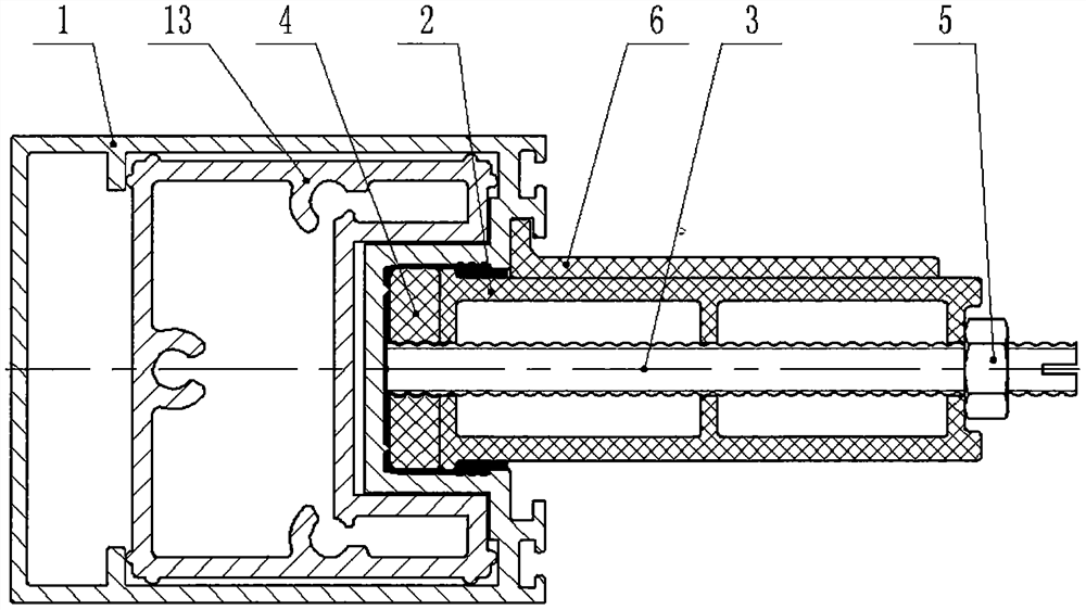 Ultralow-energy-consumption building curtain wall frame profile device and manufacturing method