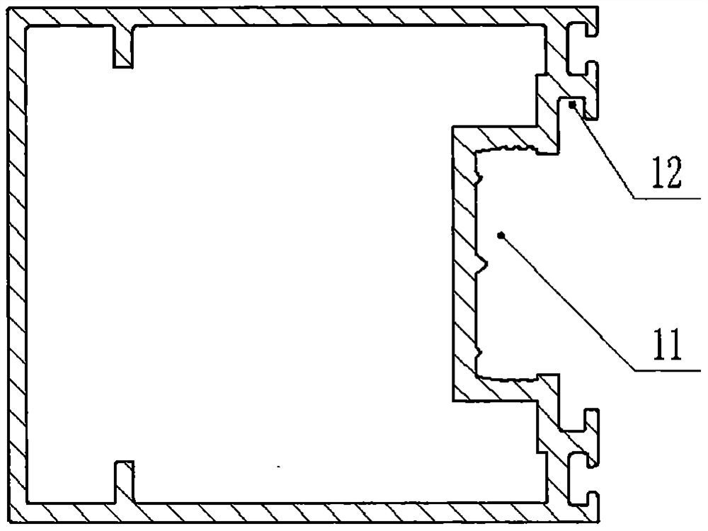 Ultralow-energy-consumption building curtain wall frame profile device and manufacturing method