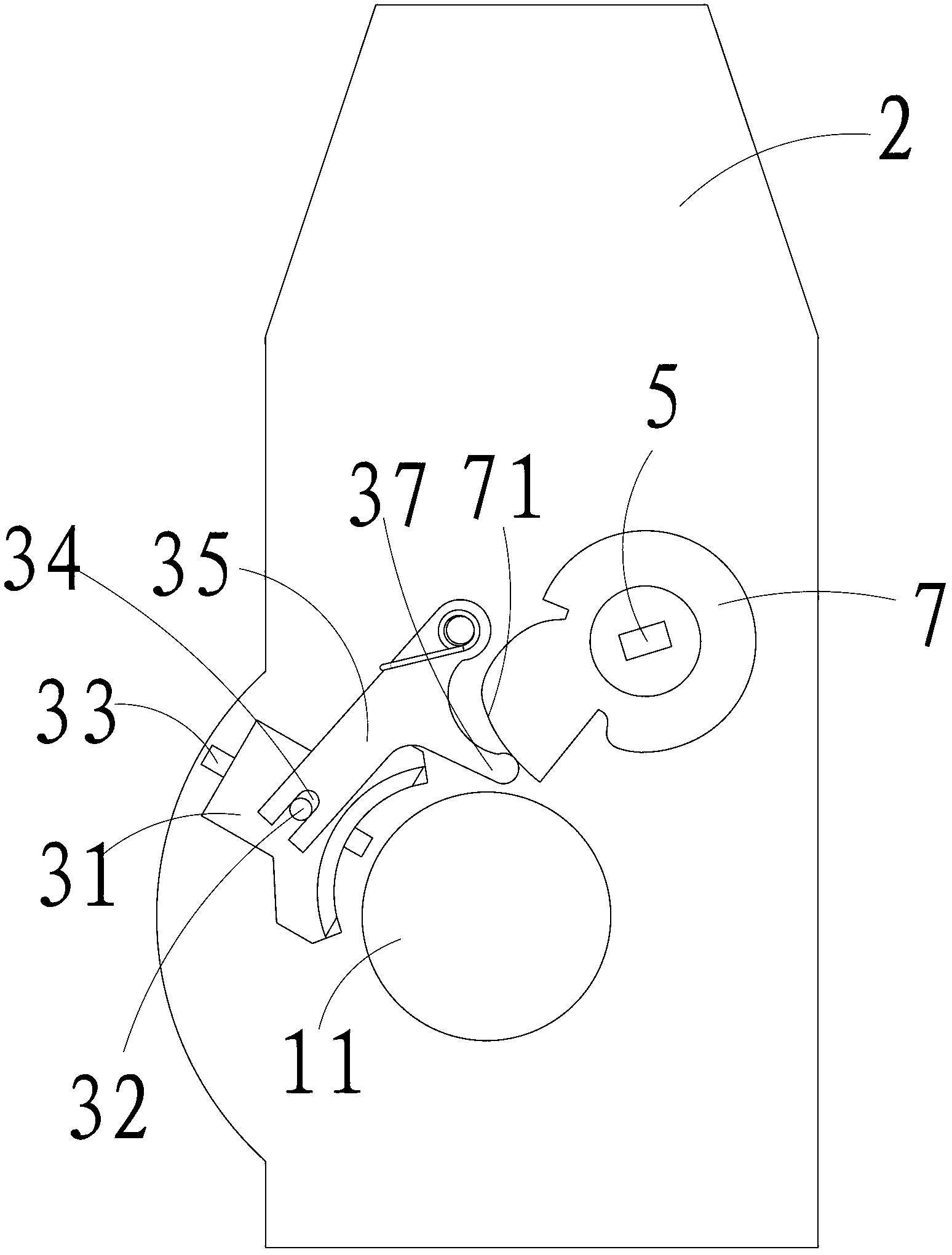 Bottom die single-side locking mechanism