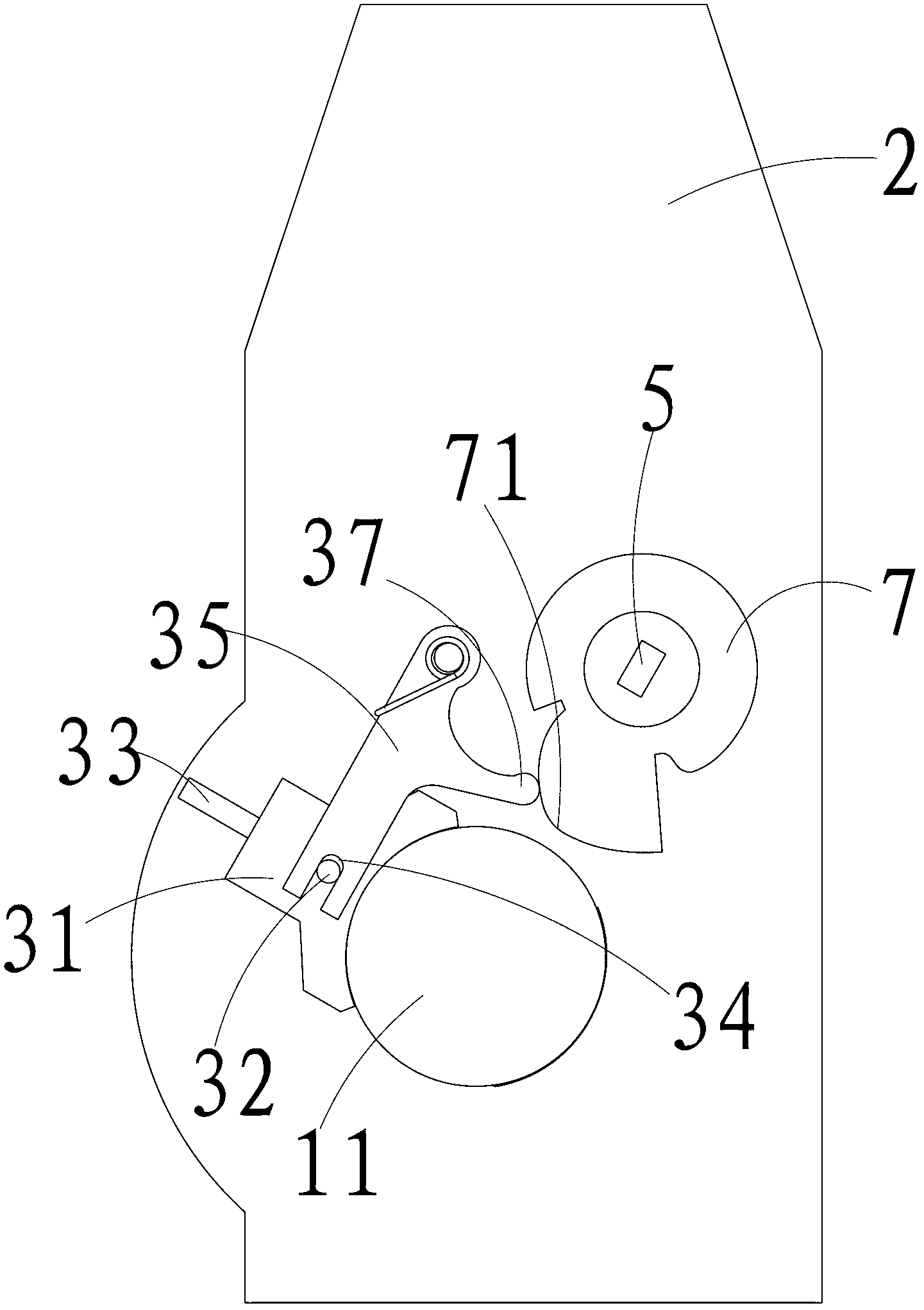 Bottom die single-side locking mechanism