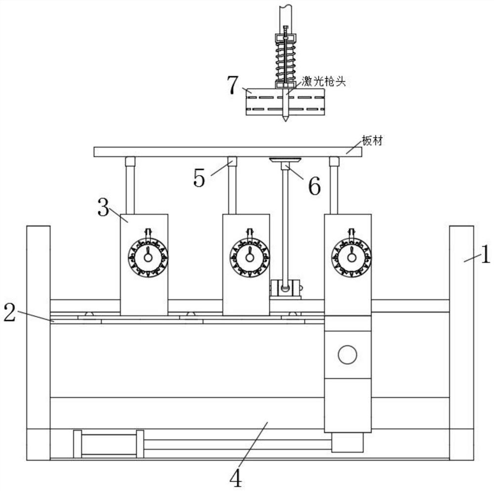 Metal plate laser cutting device and cutting process