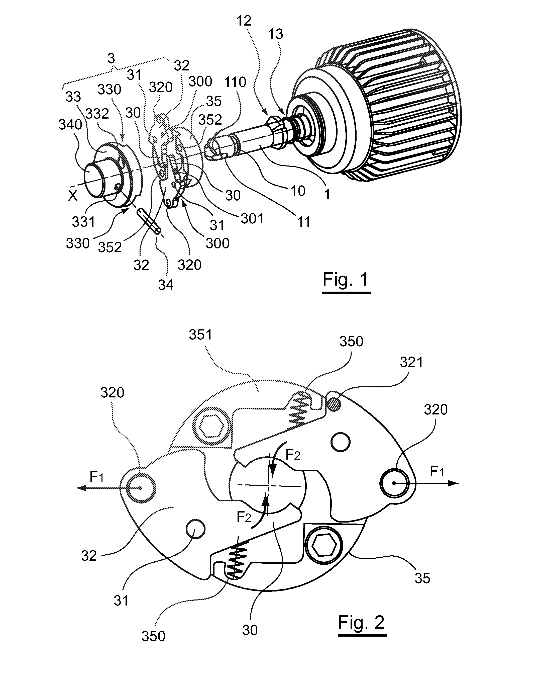 Centrifuge comprising visual and/or tactile indicator for indicating the accurate mounting of the rotor on the drive shaft, and corresponding rotor
