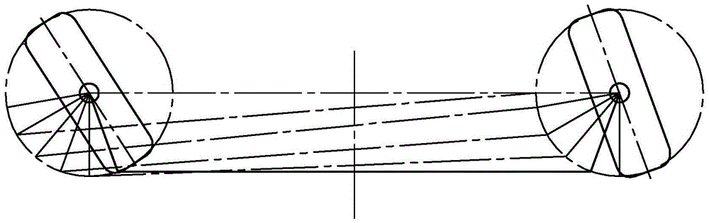 A vehicle longitudinal travel steering mechanism