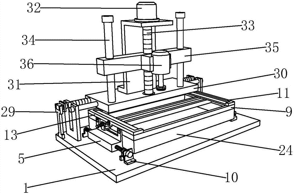 Drilling device for laminated glass production