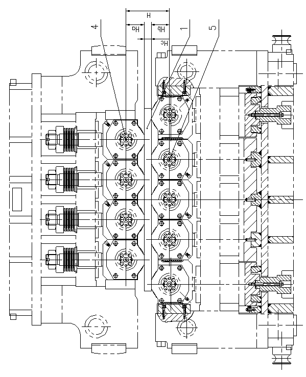 Roll change templates of straightening machine and roll change positioning method