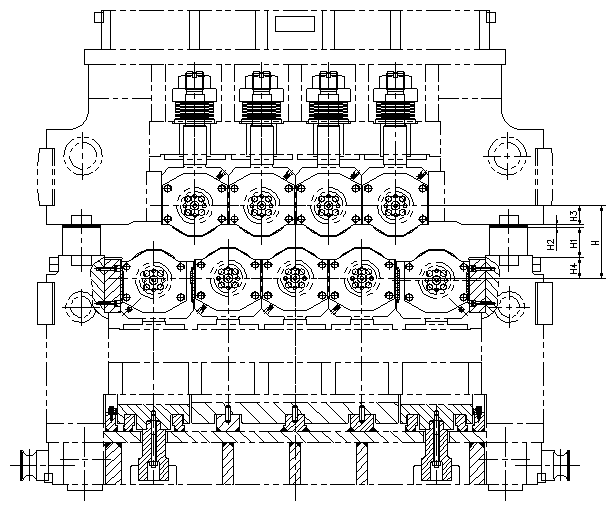 Roll change templates of straightening machine and roll change positioning method