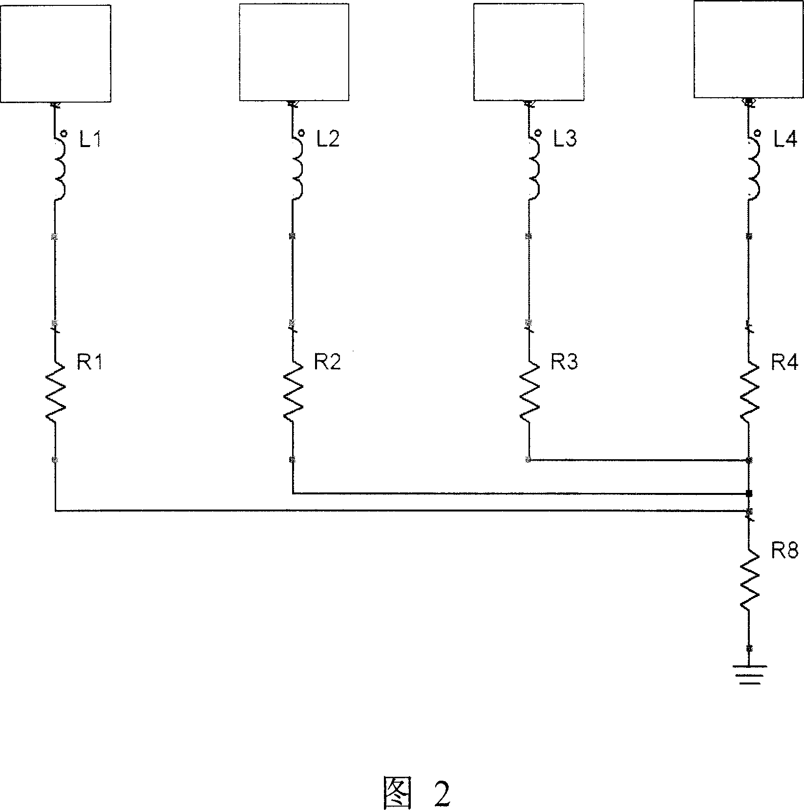Ground wire layout graph for reducing microwave single-sheet integrated circuit standing wave ratio