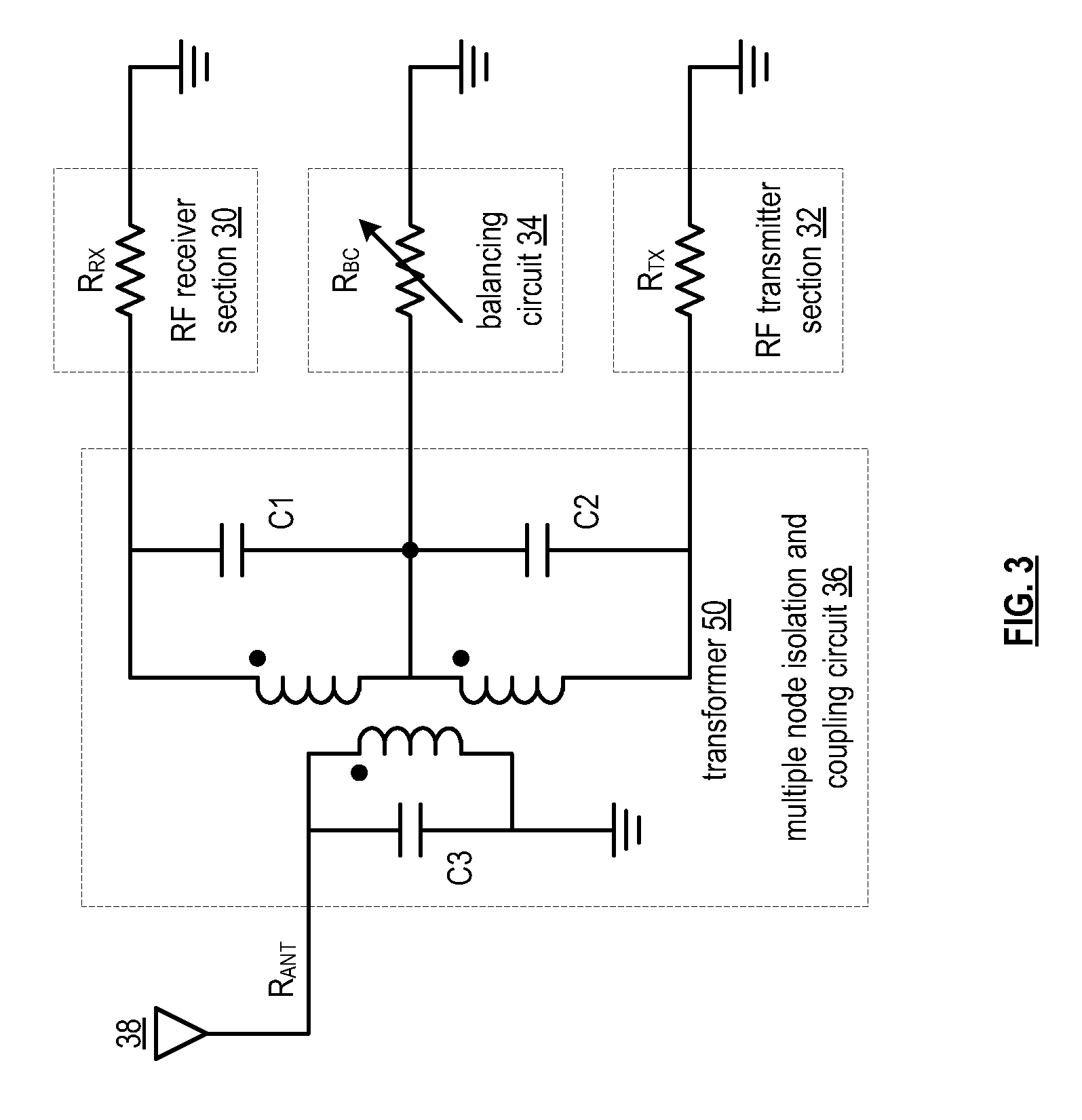 RF transceiver front-end with rx/tx isolation