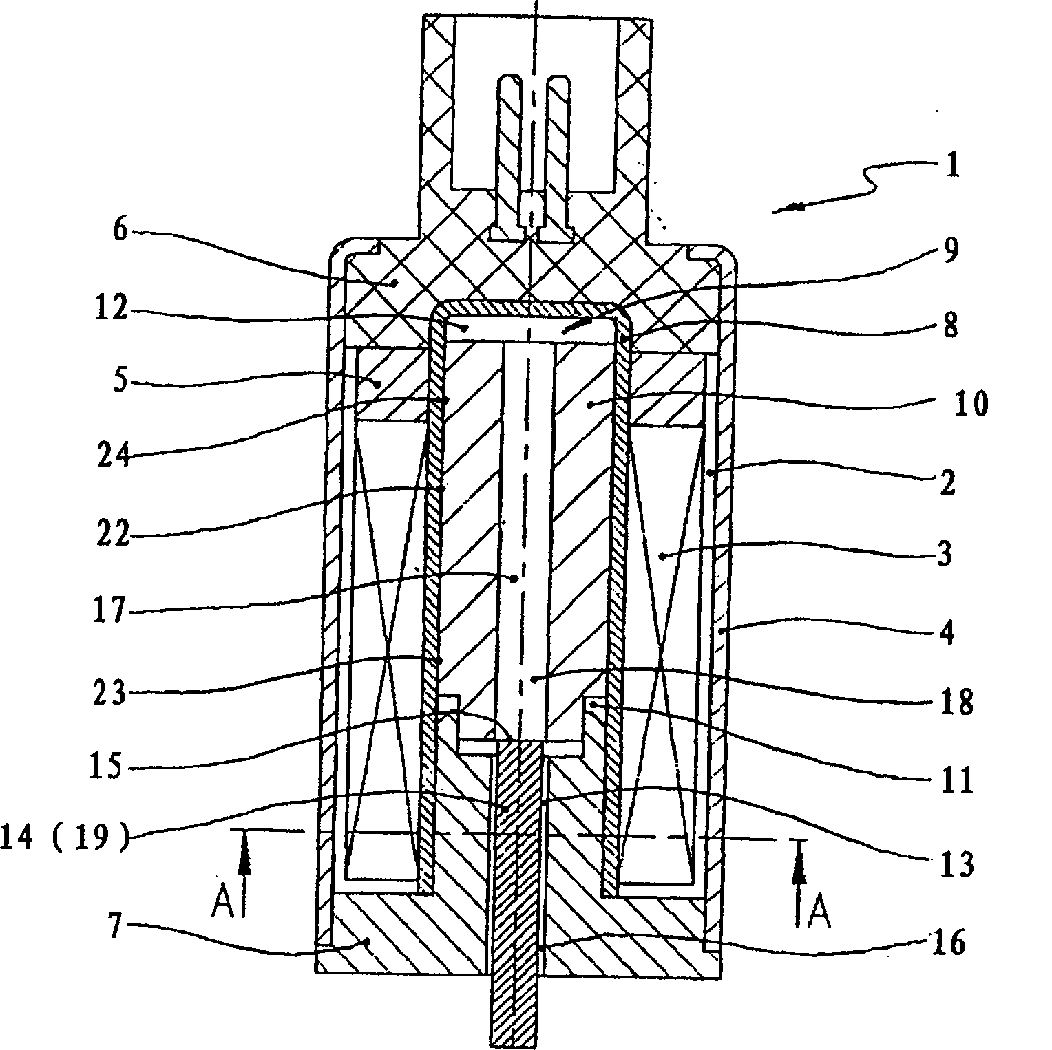 Electromagnet for controlling hydraulic valve